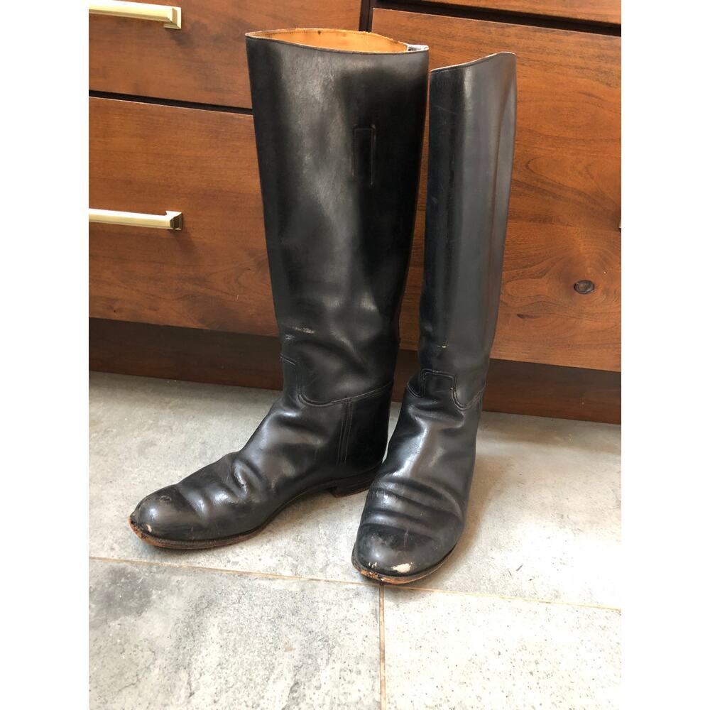Vintage Manfield & Sons Tall Leather Riding Boots - Made‎ in England Size US 9.5